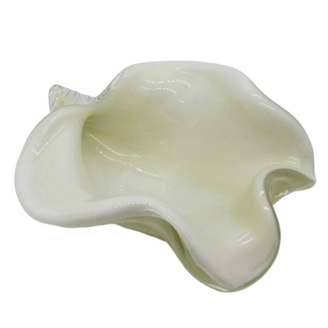 Italian Vintage Barbini Conch Glass Bowl For Sale - Image 3 of 6