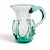 1976 Liberty Village Glasshouse Aquamarine Lily Pad Blown Glass Pitcher 6.75" For Sale - Image 10 of 11