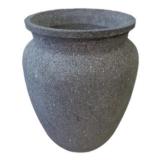Early 21st Century Lava Rock Jar / Vase From Mexico For Sale