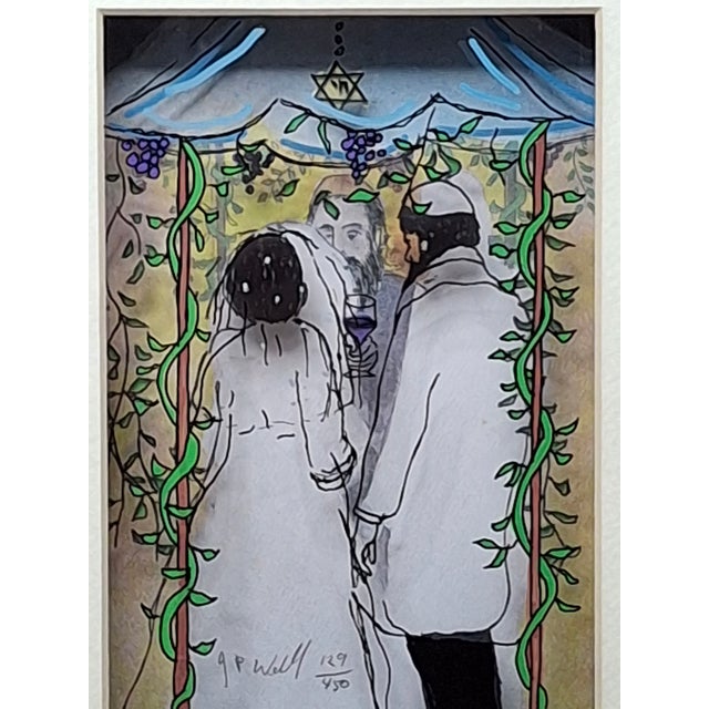 Wood Jean-Pierre Weill Chuppah 3d Glass Art Signed Limited Edition Vitreograph Framed Coa For Sale - Image 7 of 13