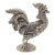 Vintage Italian Handmade Genuine Silver Cockerel Roaster Figurine Miniature For Sale