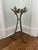 This stunning brass bowl or plant stand has highly detailed faux bamboo designed legs. The events leaf top could hold a...
