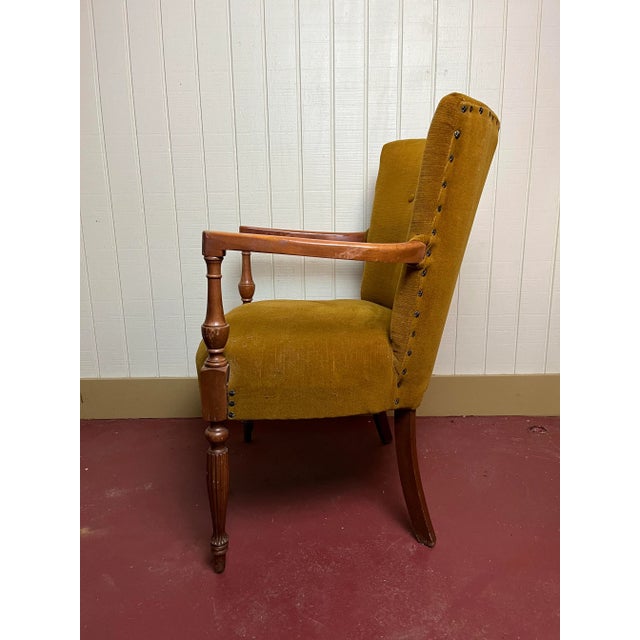 Mid 20th Century Upholstered Side Armchair For Sale - Image 4 of 7