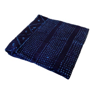 Fine Weaving Indigo Mud Cloth Textile Mali For Sale