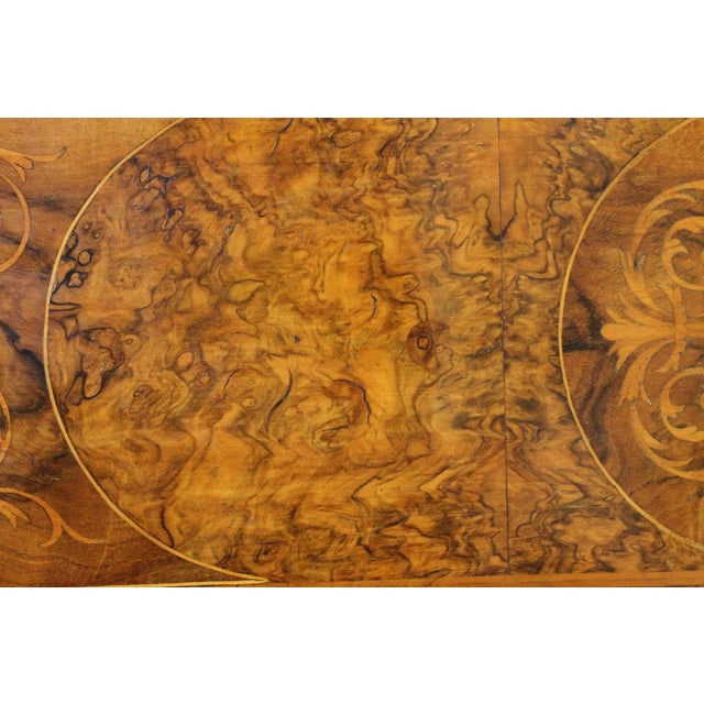 George II Burl Walnut and Marquetry Hightboard, 1890s For Sale - Image 16 of 18