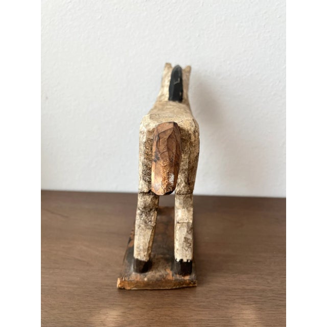Wood Antique Guatemalan Hand Carved & Painted Horse Folk Art Sculpture For Sale - Image 7 of 10