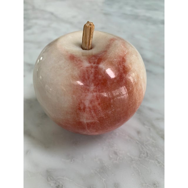 Alabaster Mid 20th Century Vintage Marble Apple Paper Weights - Set of 4 For Sale - Image 8 of 12