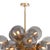 Glass Regina Andrew Shine Globe Chandelier, Natural Brass with Smoke Glass For Sale - Image 7 of 9