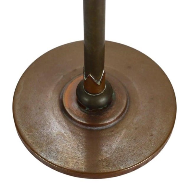 Roycroft Pair of Antique Roycroft Arts & Crafts Copper Candlesticks Signed C1920 For Sale - Image 4 of 10