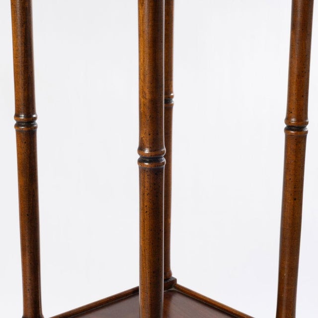 Vintage Brandt Cherry Faux Bamboo 3 Tier Etargere For Sale - Image 10 of 12
