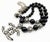 Chanel Silver CC Star Crystal Black Bead Necklace * Marked 23 * Made in France -It is approximately 13.5" to 19". -The...