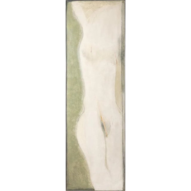 "Porto-Rome". Oil on platex. Signed and dated 1970. Dimensions: 161 x 50 cm.