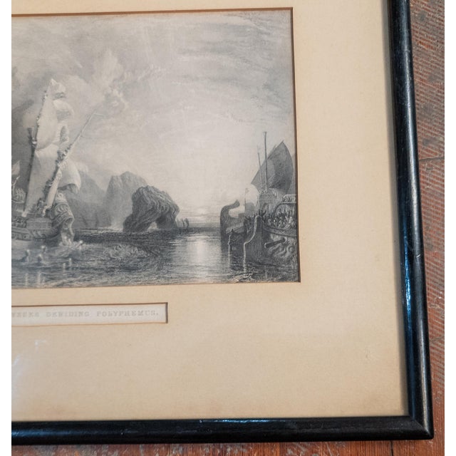 Mid 19th Century 19th Century English Steel Engraving of "Ulysses Deriding Polyphemus" After JMW Turner For Sale - Image 5 of 14