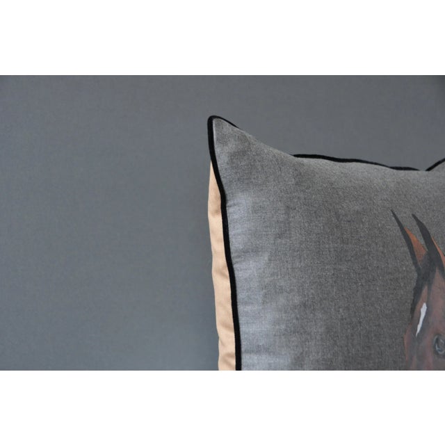 Textile Royal Horses Due Cushion from GAIADIPAOLA For Sale - Image 7 of 13