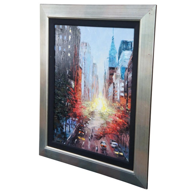 Impressionist Elena Bond Forever New York Impressionist Cityscape Street Scene Giclee 42" For Sale - Image 3 of 13