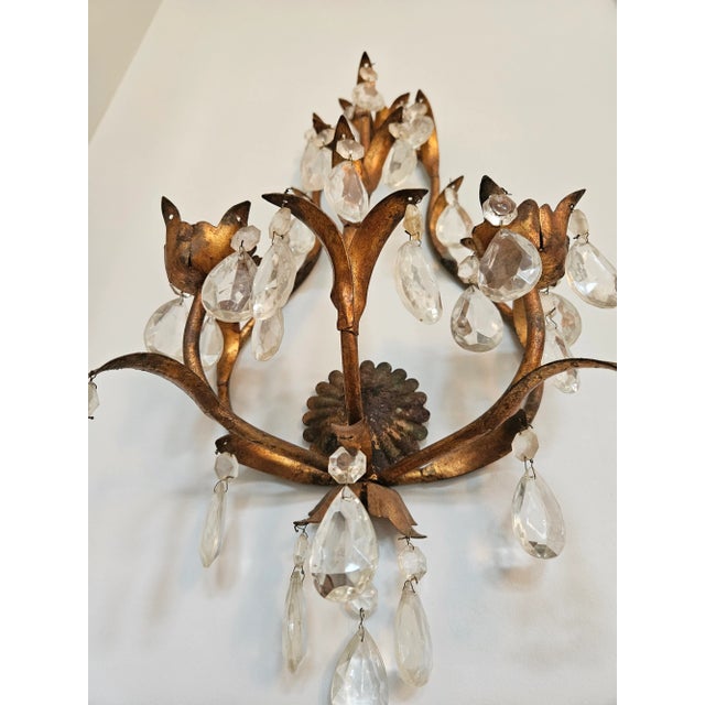 1960s Hollywood Regency Candle Sconces - A Pair For Sale - Image 10 of 11