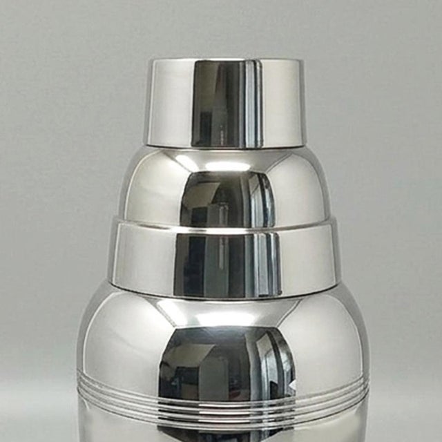 Vintage English Art Deco Silver-Plated Cocktail Shaker, 1930s For Sale - Image 6 of 9