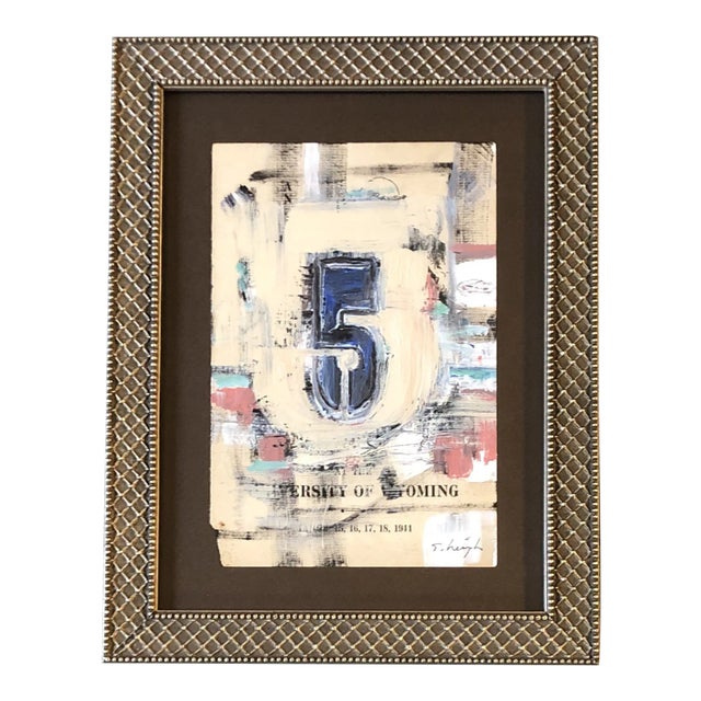 Original Contemporary Stephen Heigh Abstract Painting Framed “Number 5” For Sale