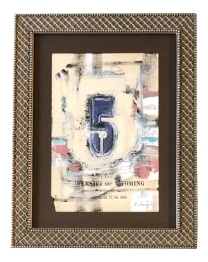 Original Contemporary Stephen Heigh Abstract Painting Framed “Number 5”