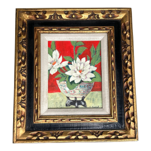 Contemporary Original Stephen Heigh Still Life Painting “White Lotus”