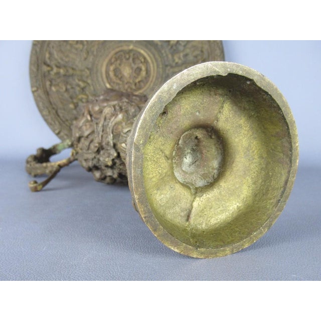 Metal Ancient Amphora with Bronze Plate with Colleoni Coat of Arms, 1920s For Sale - Image 7 of 11