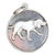 Late 19th Century Victorian Dog Fob Pendant Silver White Enamel For Sale