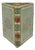 Vintage Italian Regency Green Leather Triangular Book Form Wastebasket Trash Can For Sale