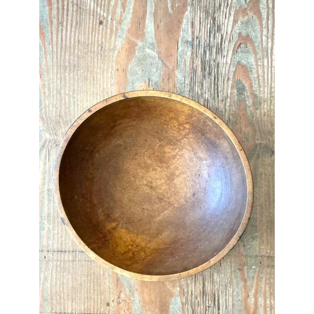 Wood Vintage Large Wood Salad Bowl For Sale - Image 7 of 12