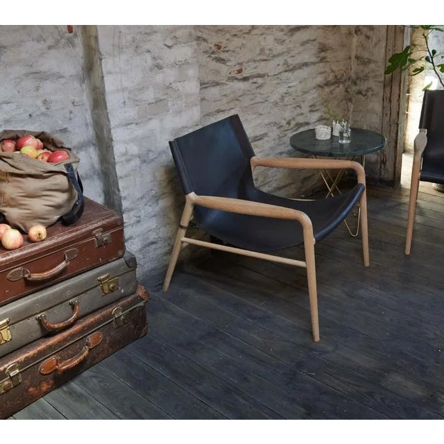 Grey Marble and Brass Tall Mini O Table by OxDenmarq For Sale - Image 4 of 6