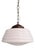 Art Deco Pendant Light in White Opaline Glass, 1920s For Sale