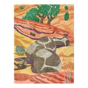 2002 Stephen Krauss Slick Rock Colorado Woodblock