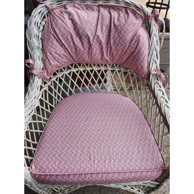 Antique Bar Harbor Wicker 4-Piece Set - In the Manner of Heywood Wakefield For Sale - Image 17 of 18