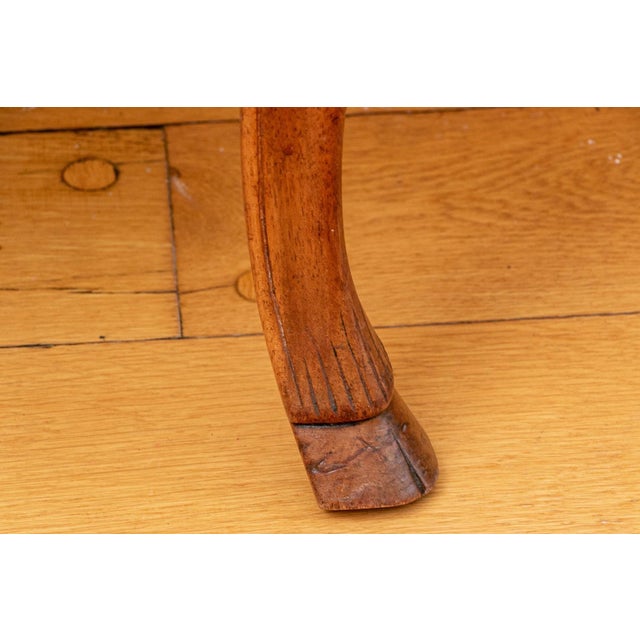 Brown 18th Century Walnut Queen Anne Style Upholstered Side Chairs—A Pair For Sale - Image 8 of 12