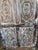 Distressed White Floral Carved Wood Sliding Barn Doors – Vintage Style 84x36 For Sale - Image 4 of 6