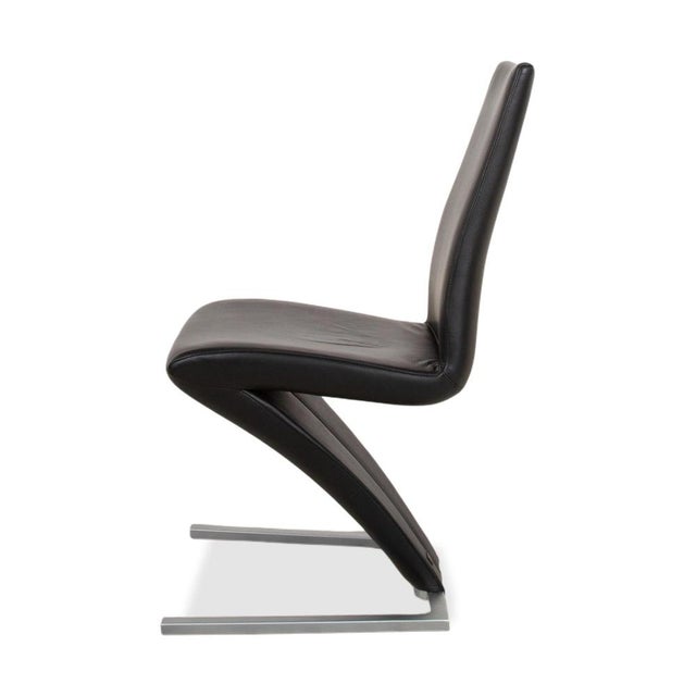 Model 7800 Chairs in Black Leather from Rolf Benz, Set of 4 For Sale - Image 15 of 16