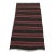 1980s Tribal Black Striped Kilim Small Rug For Sale