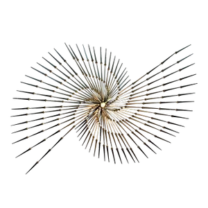 Mid Century Modern Large Brutalist Pinwheel Starburst Metal Wall Art by Ron Schmidt