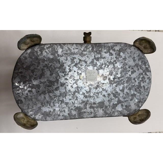 1990s Hen-Feathers Collection Galvanized Clawfoot Garden Tub Trough For Sale In Boston - Image 6 of 14