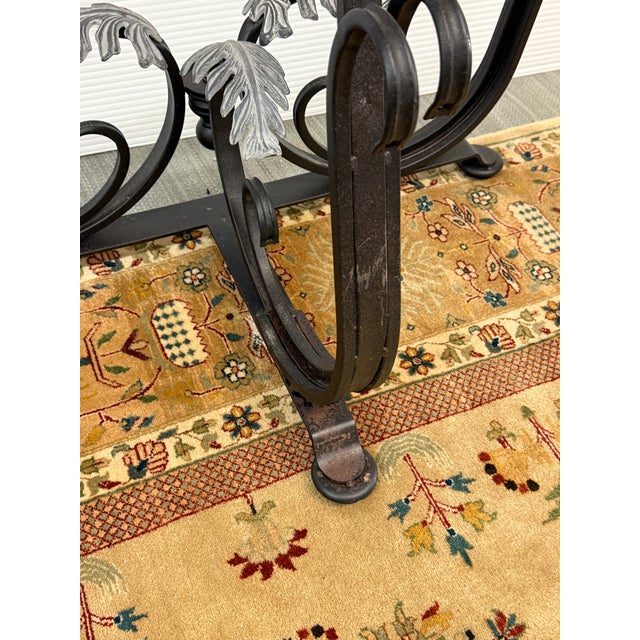 2000 - 2009 In the Style of Tommy Bahama Wrought Iron Console Table For Sale - Image 5 of 11