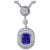 7 Carat Cushion Tanzanite and 13 Carat Diamond Pendant/ Necklace 18 Karat Gold For Sale - Image 15 of 18