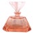 Peach Cut Crystal Perfume Bottle With Matching Stopper For Sale