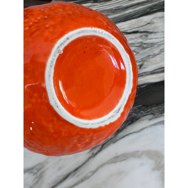Vintage Majolica Style Citrus Motif Pitcher For Sale - Image 9 of 14