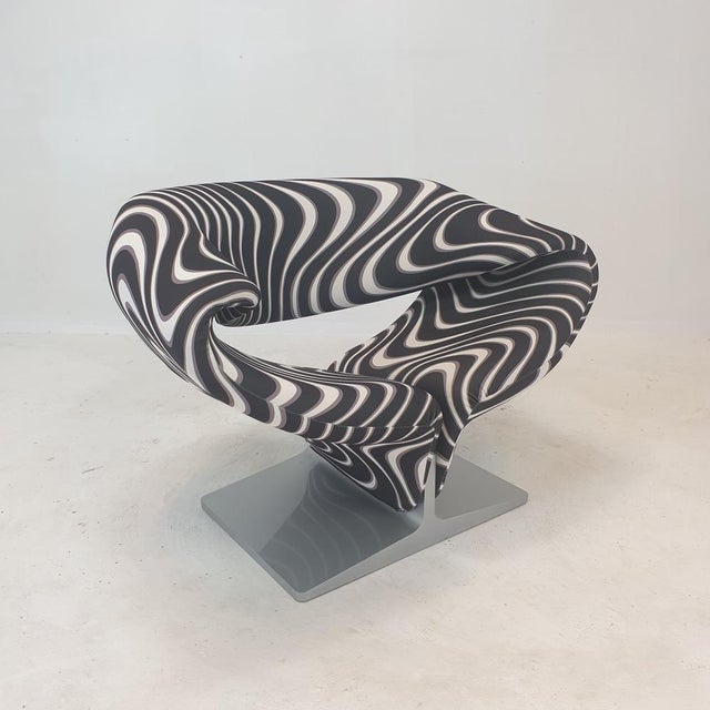 Textile Set of Ribbon Chair with Ottoman by Pierre Paulin for Artifort, 1990s For Sale - Image 7 of 18