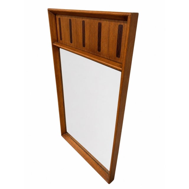 Mid-Century Modern Mid-Century Modern Lane Walnut & Rosewood Mirror For Sale - Image 3 of 4