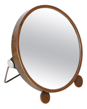 Italian Art Deco Adjustable Copper Table Mirror, Italy, 1930s