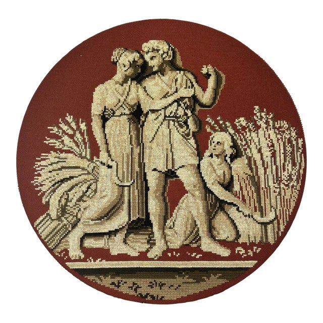 Late 19th Century Grecian Scene Textile Art For Sale