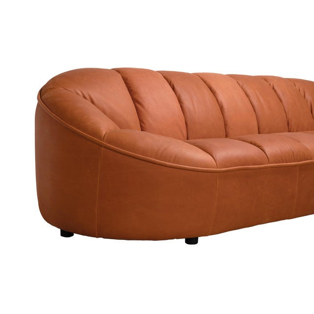 NOIR Amadeus Sofa, Roman Red Leather For Sale In Los Angeles - Image 6 of 8
