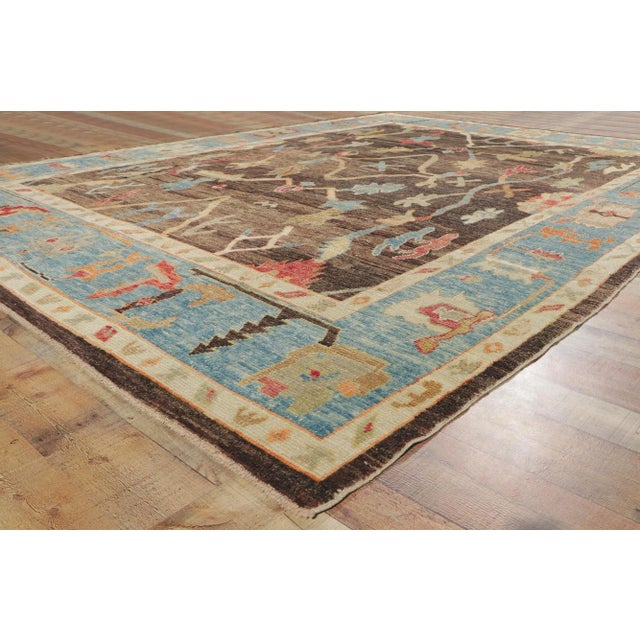 Modern Style Turkish Oushak Rug, 09'01 X 12'02 For Sale In Dallas - Image 6 of 9