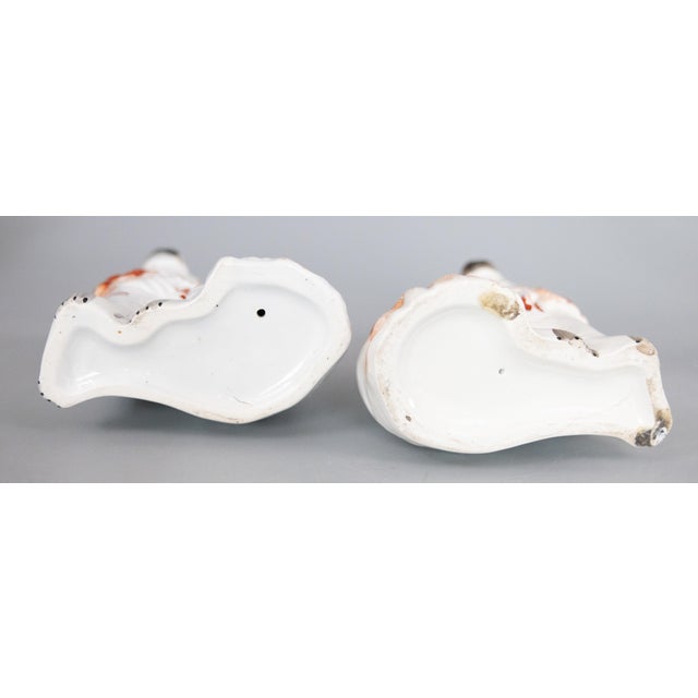 Red Antique 19th Century English Staffordshire Russet Spaniel Dogs - A Pair For Sale - Image 8 of 9