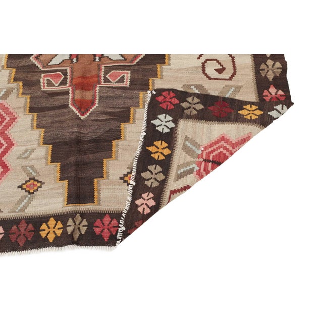 Mid 20th Century Vintage Turkish Kars Kilim Rug For Sale - Image 5 of 7